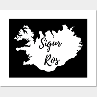 Sigur Ros Iceland white Posters and Art